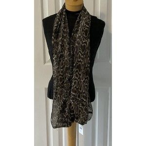 CALVIN KLIEN Women’s Snakeskin Design Wide Infinity Loop Scarf NEW WITH TAGS